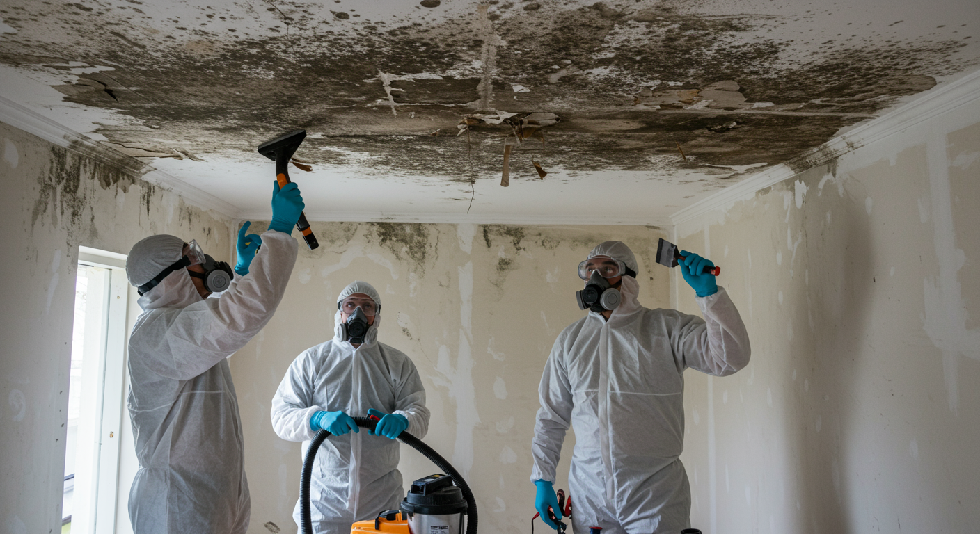 Mold Removal Team Working