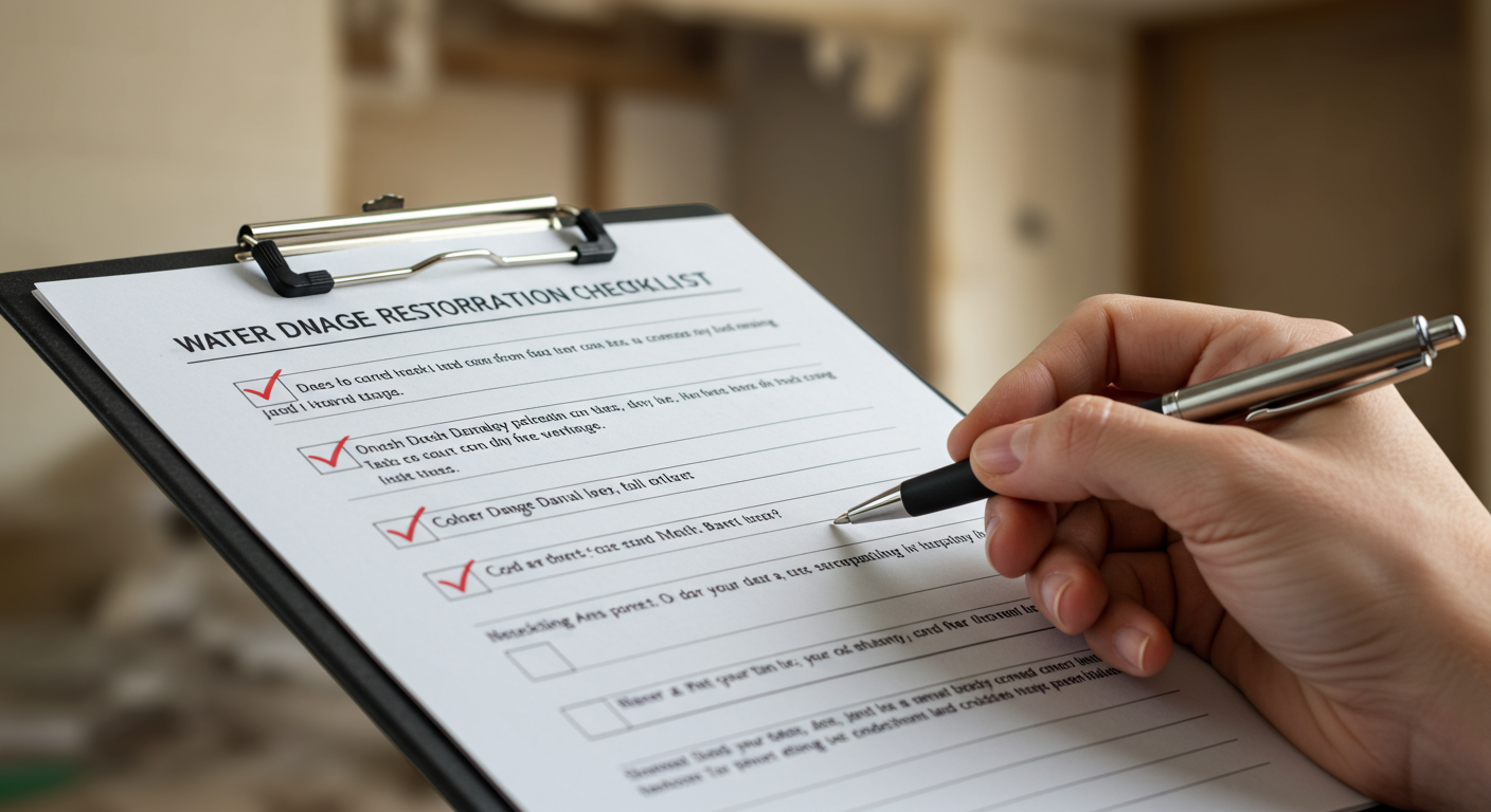 Water Damage Restoration Checklist