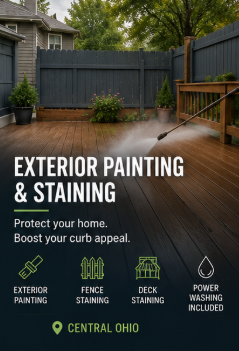 Exterior painting and trim repair — Absolute Integrated Solutions — serving Hilliard, OH