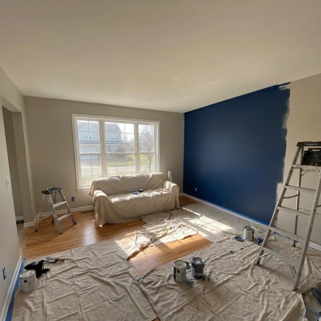 Interior painting — living room refresh