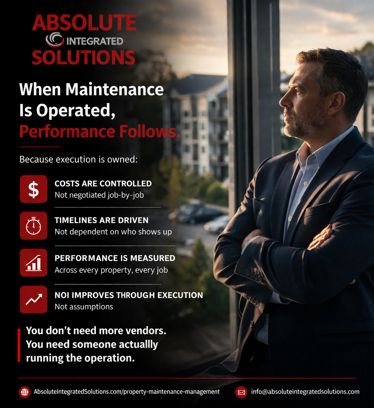 When maintenance is operated, performance follows